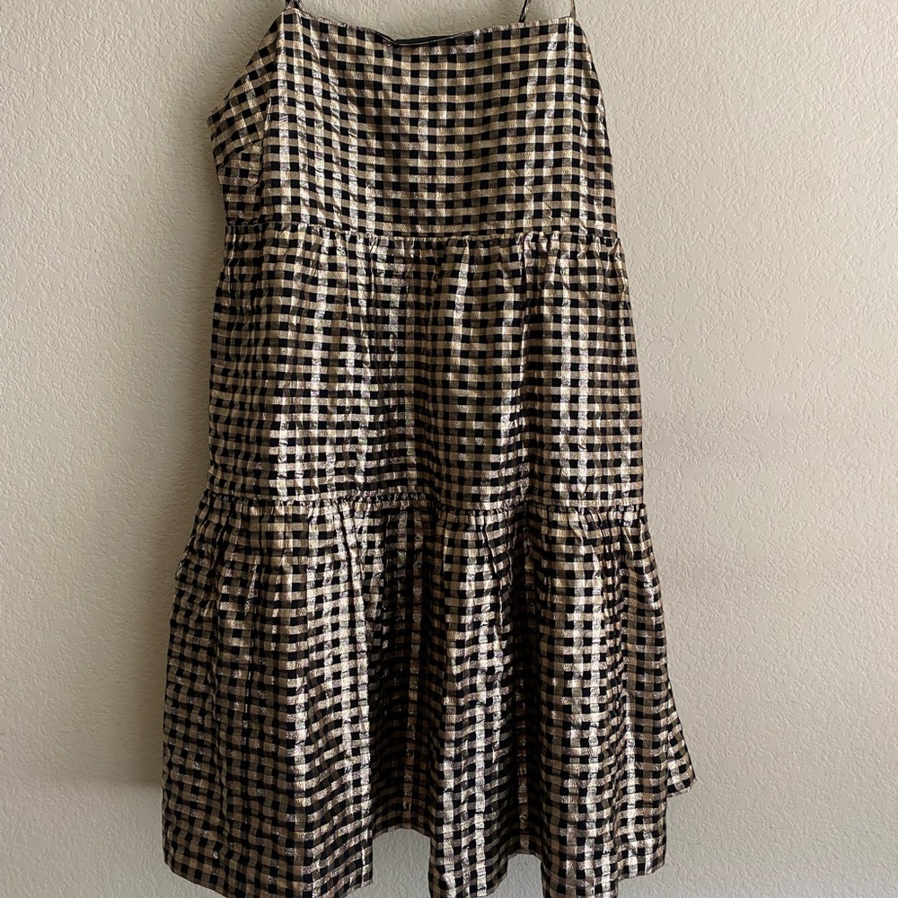 JCrew Gold Lame Party Dress